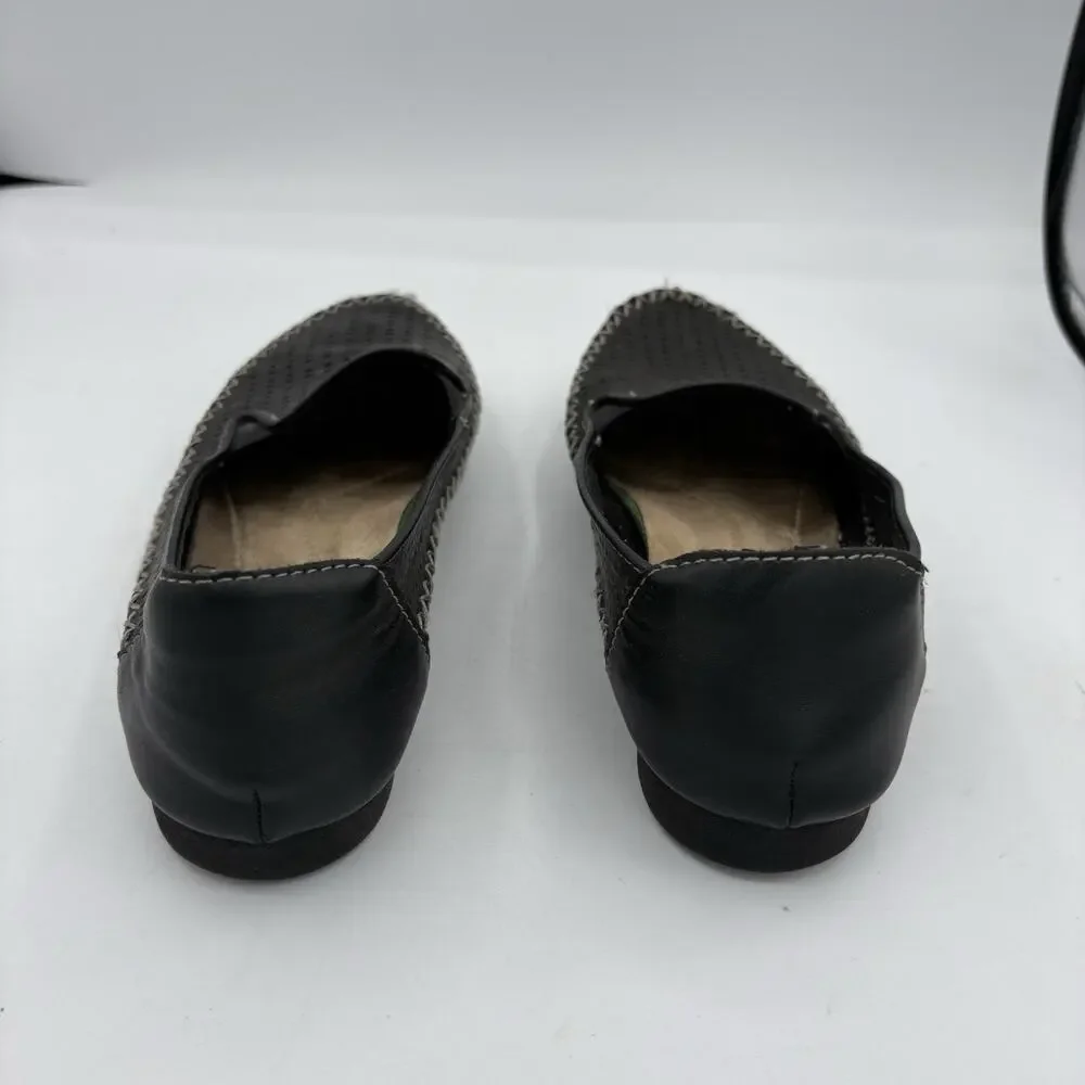 Earth‎ Origins Flats Womens Size 7 Lark Lizzy Black Slip On Casual Perforated